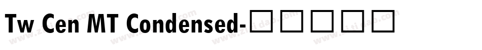 Tw Cen MT Condensed字体转换